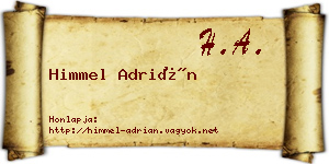 Himmel Adrián névjegykártya